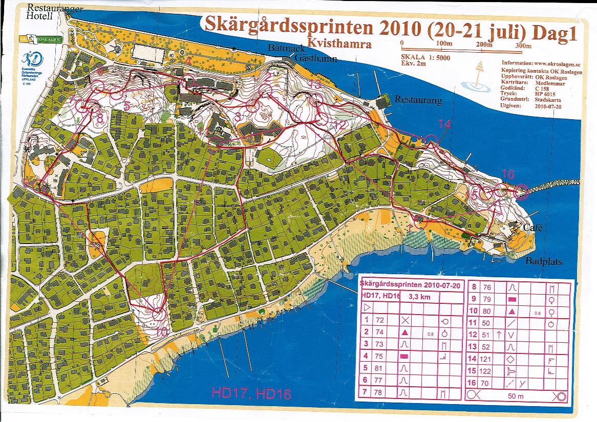 Skärgårdsspring, dag 1 - Norrtälje (2010-07-20)