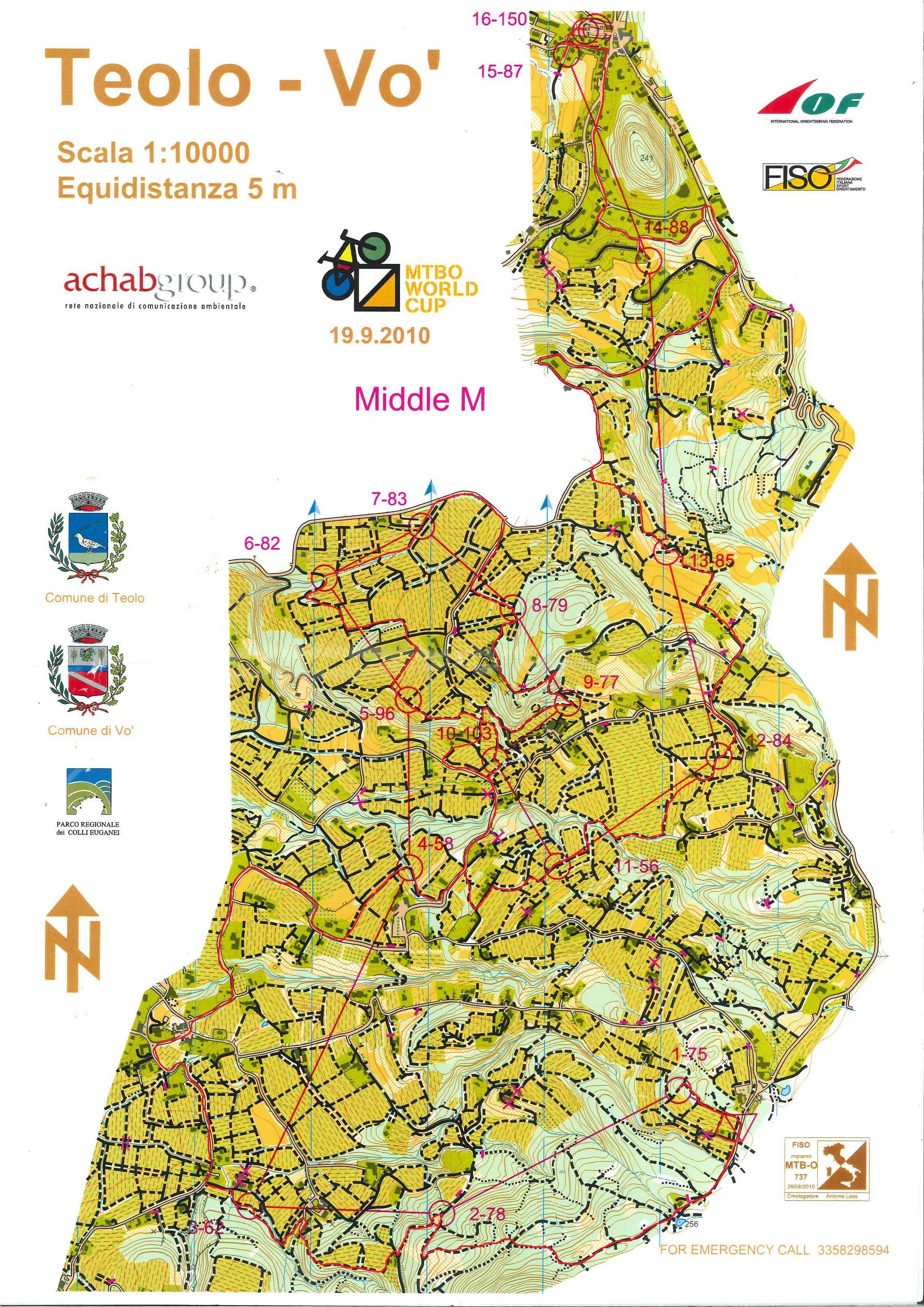 Världscup MTBO medel (24/09/2010)