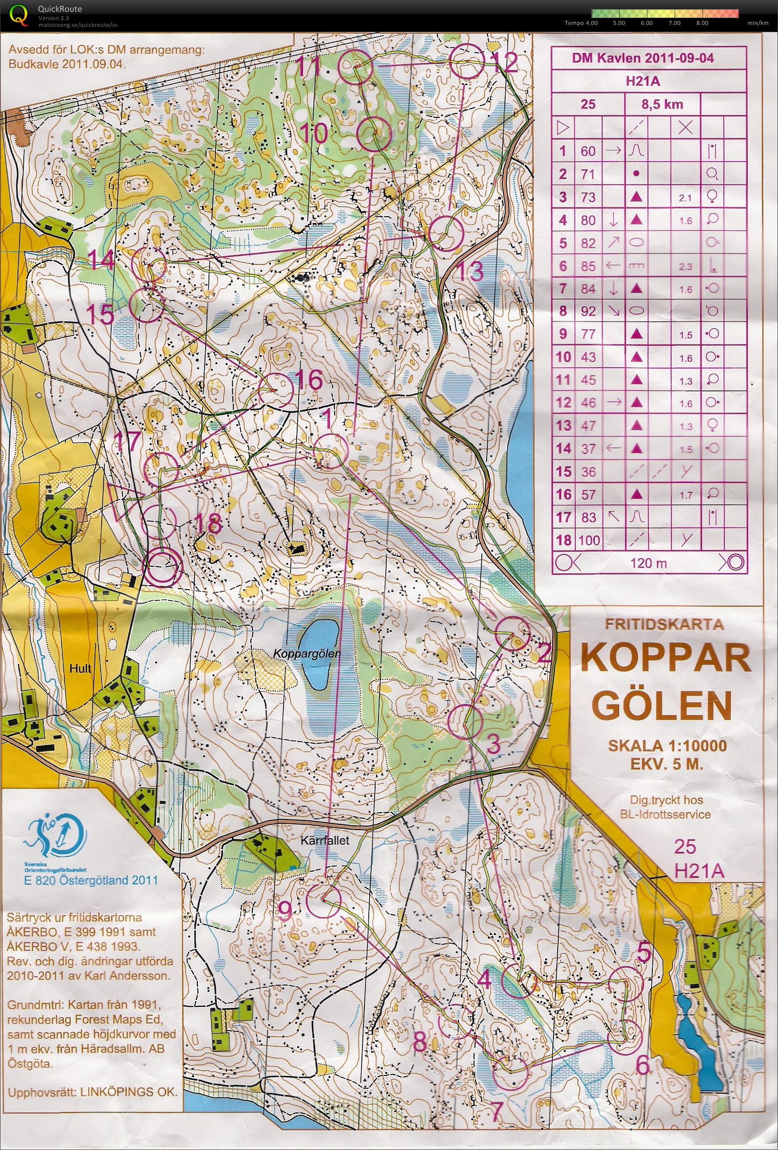 Öppen-DMstafett, Östergötland (2011-09-04)