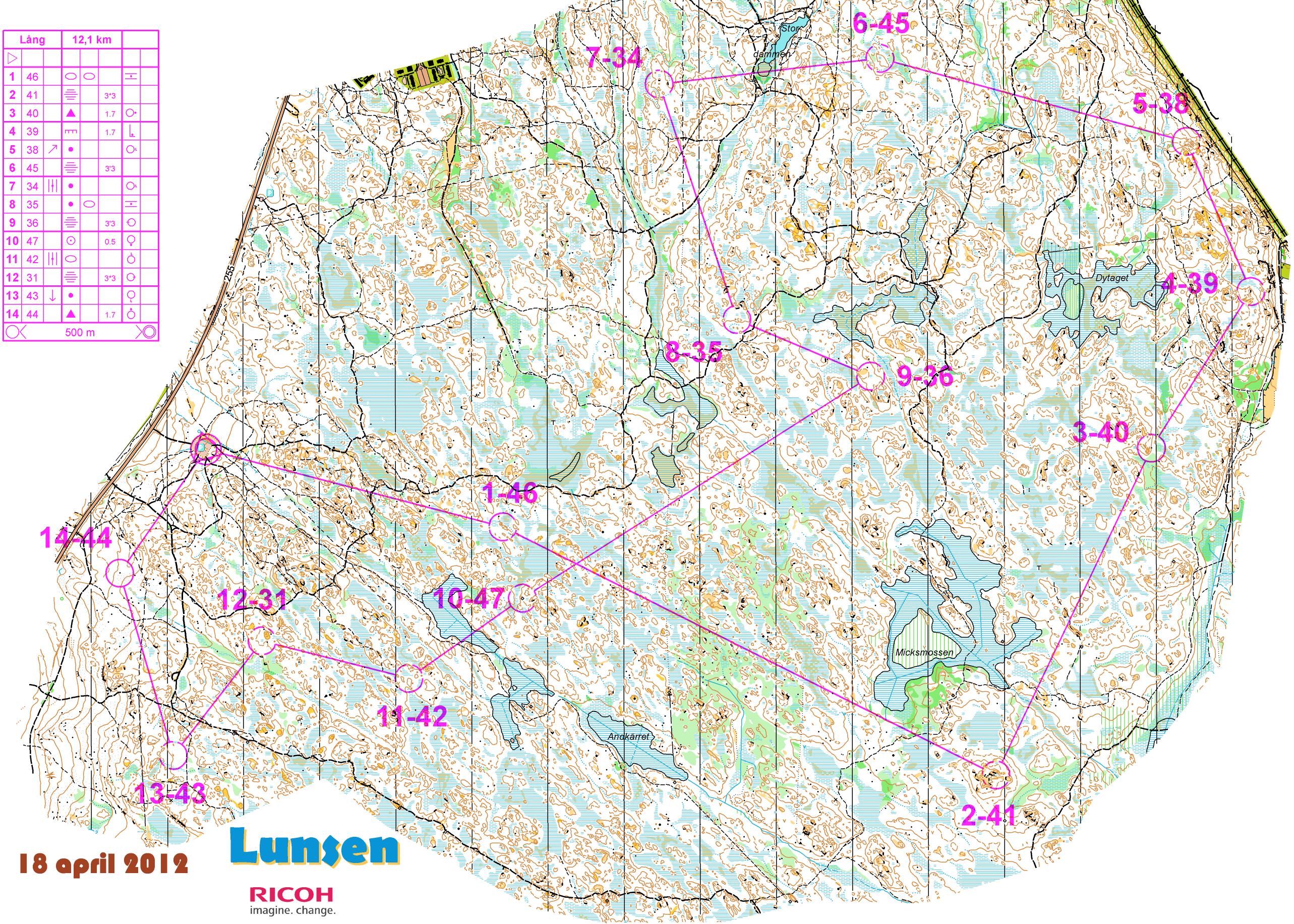 Långa Natten-träning, 12 km (18/04/2012)