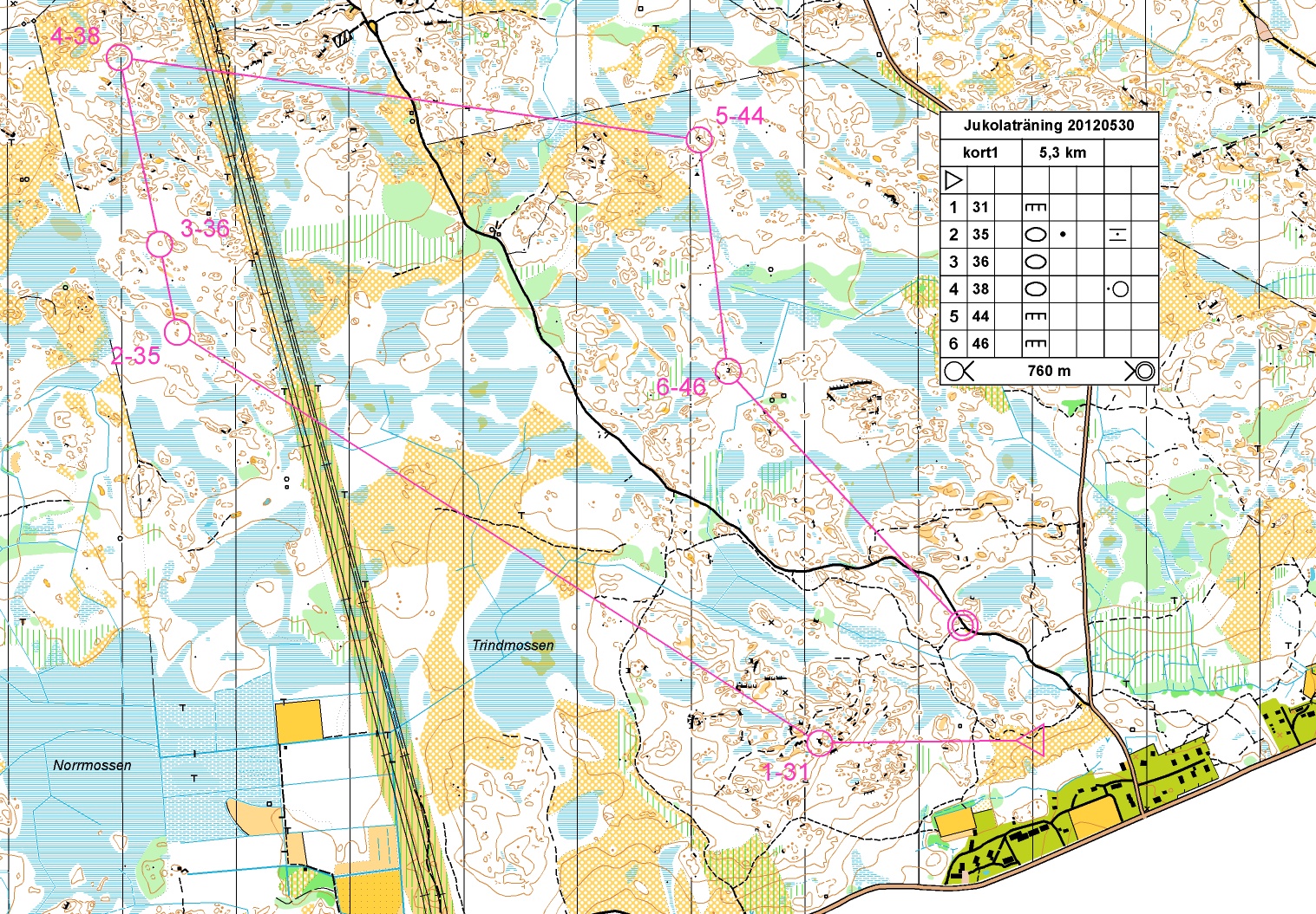 Jukolaträning Kort1 (2012-05-30)