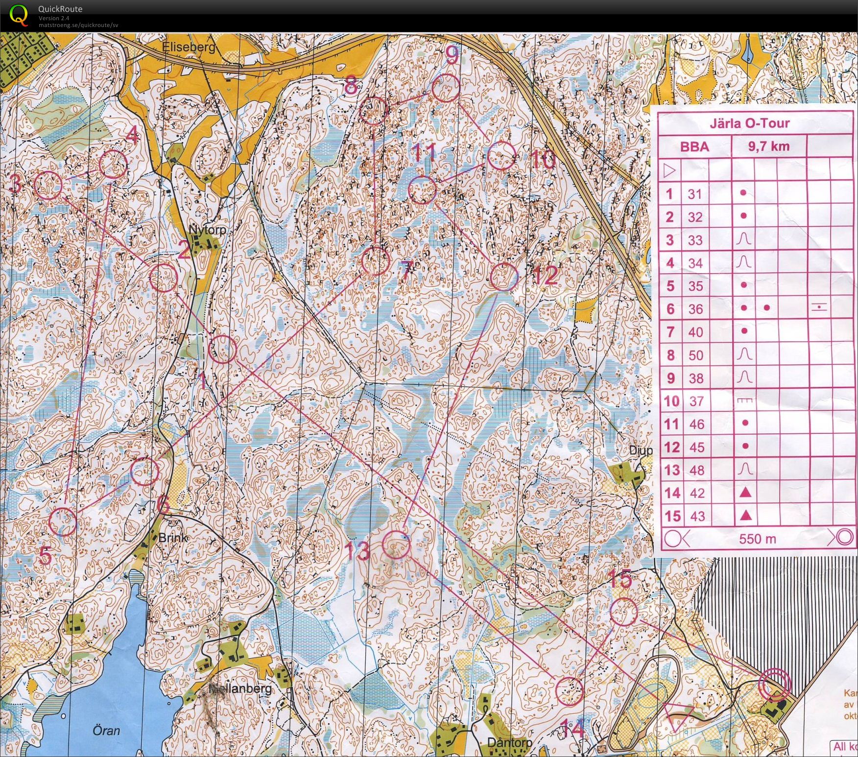 Järla O-Tour 1 (2012-11-16)