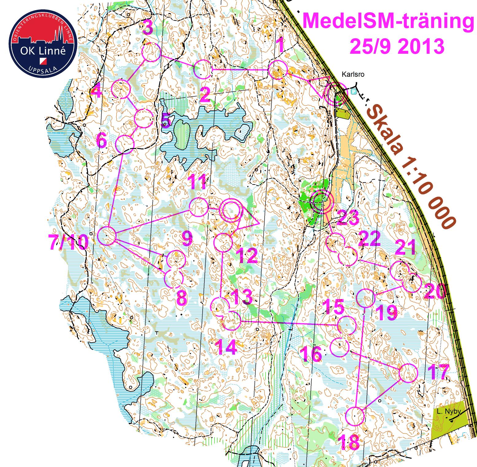 MedelSM-träning, Lång 1 (25/09/2013)