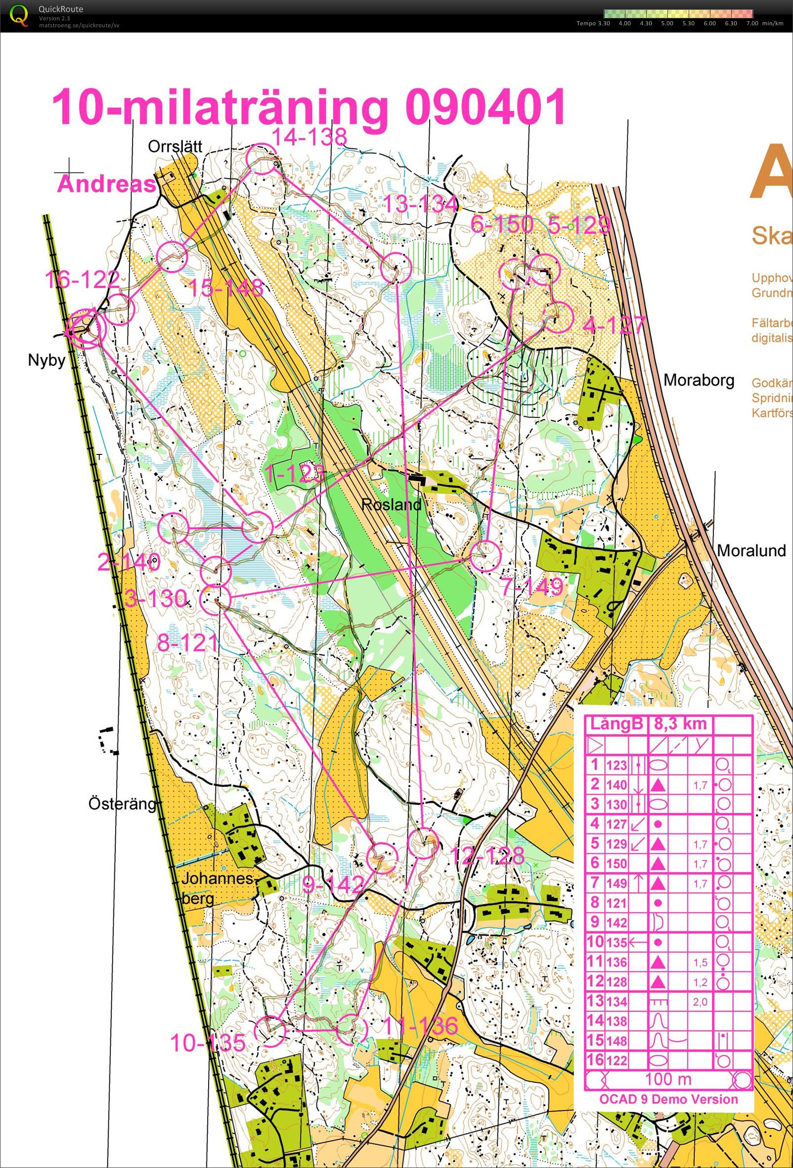 10MILA-träning Nyby/Alsike (2009-04-01)