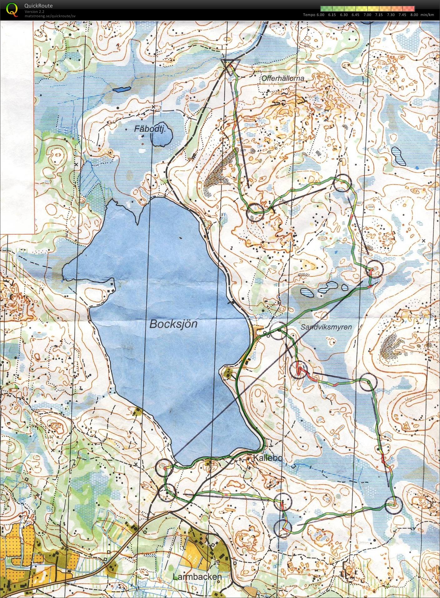 Stafett-träning, Slinga 1 (08-08-2010)