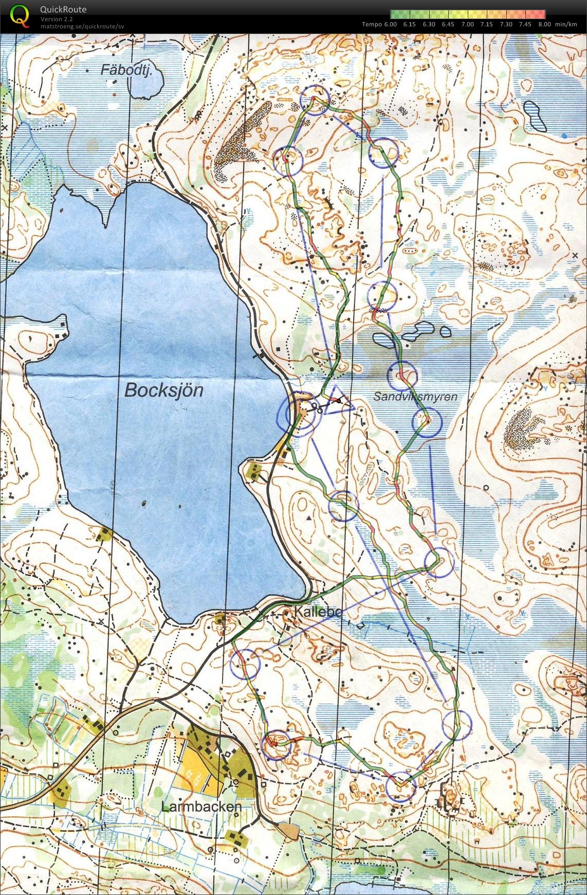 Stafett-träning, Slinga 2 (08/08/2010)