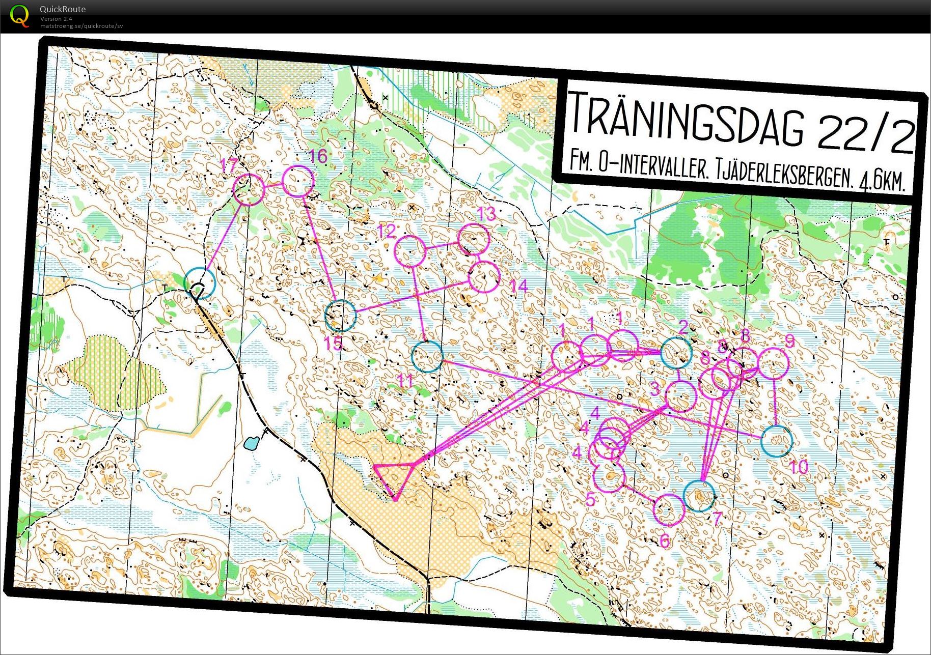 O-intervaller Tjäderleksbergen (22.02.2014)