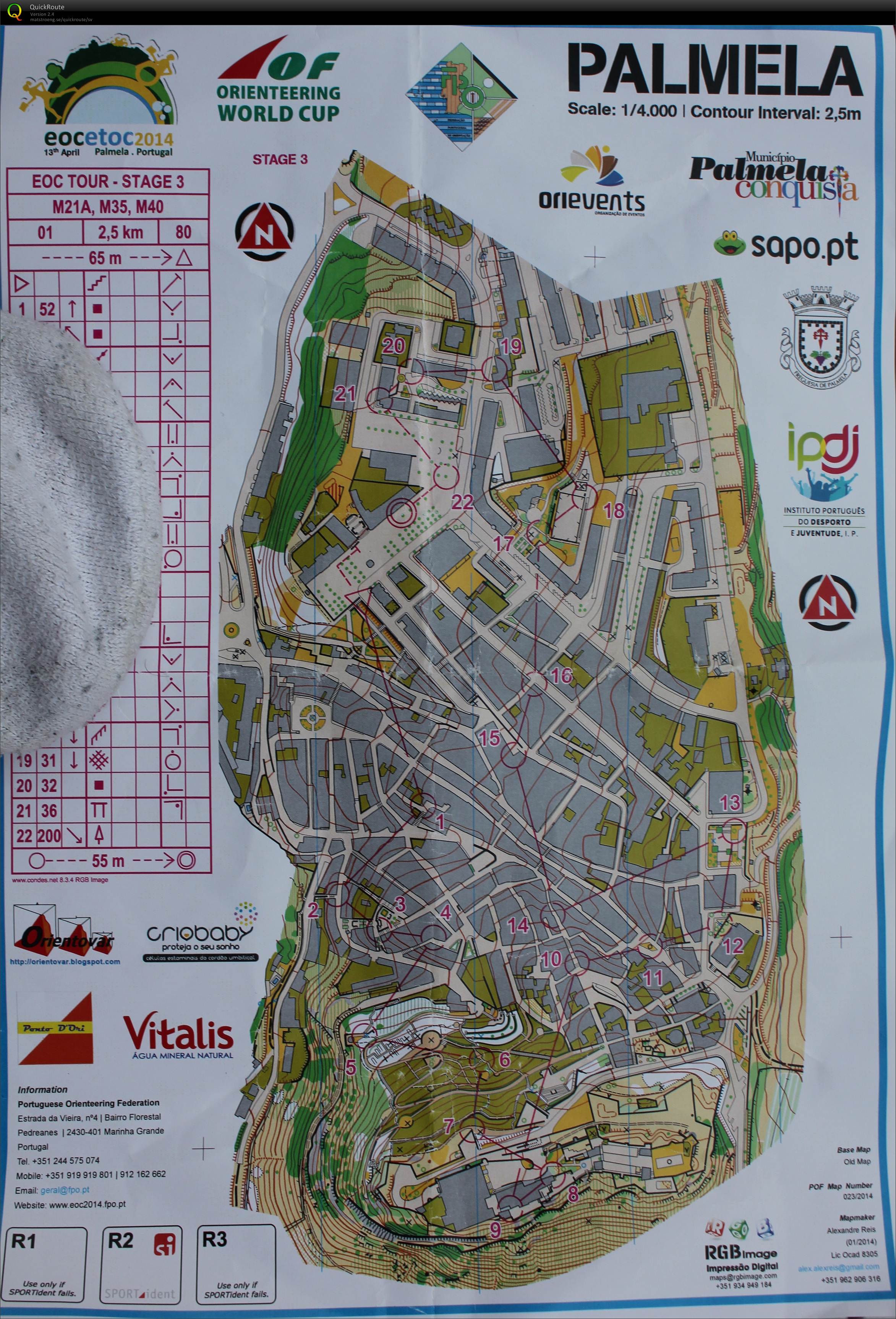 EOC Tour, M21A sprint (13.04.2014)