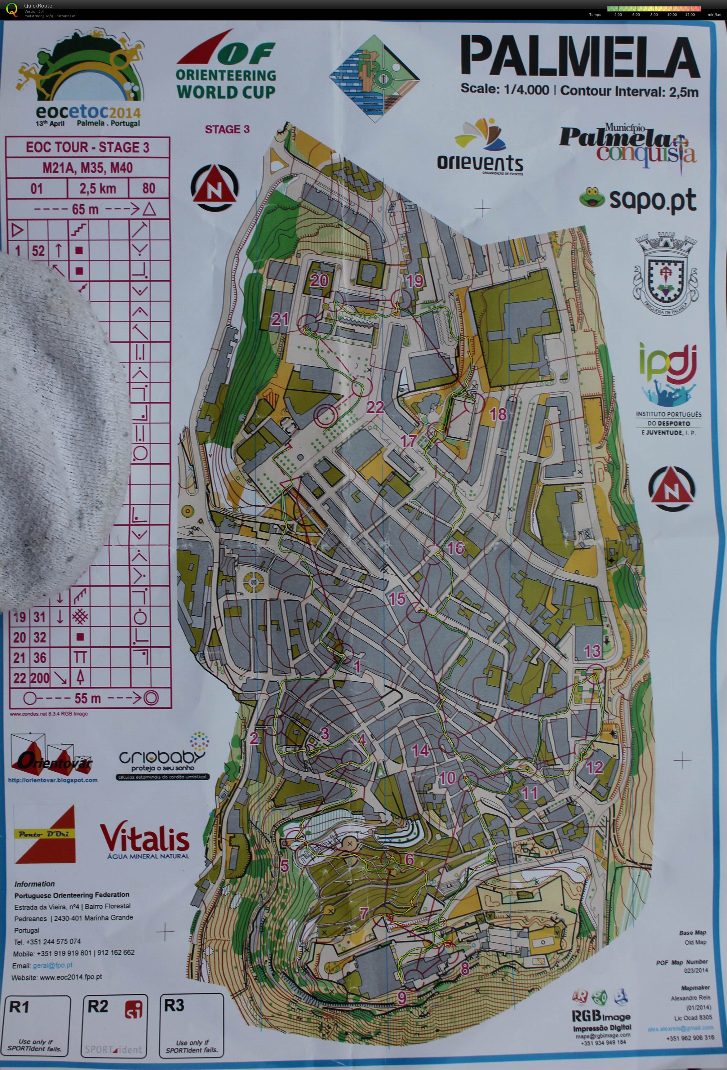 EOC Tour, M21A sprint (13.04.2014)