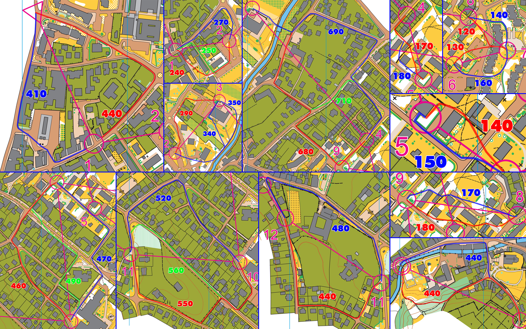 Samobor sprint - routechoices (23-05-2014)