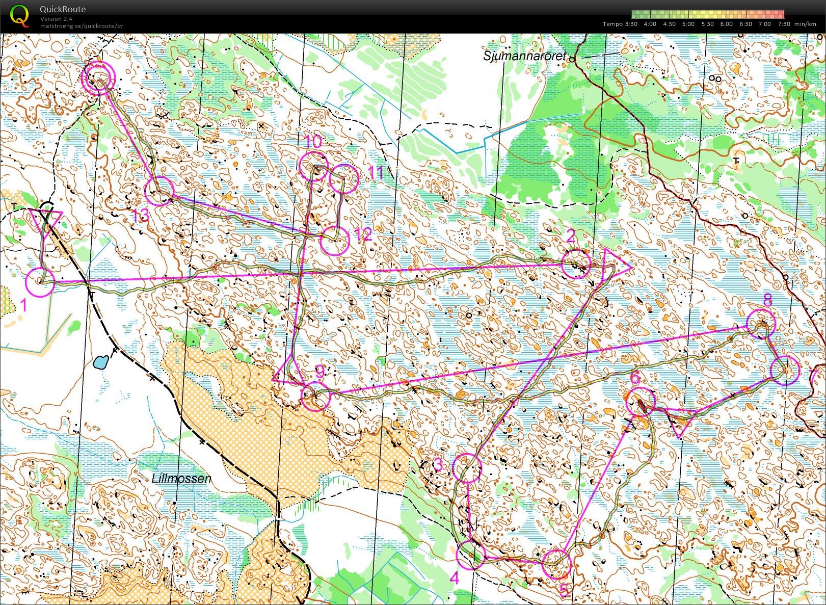 O-intervaller Tjäderleksbergen (2015-04-08)