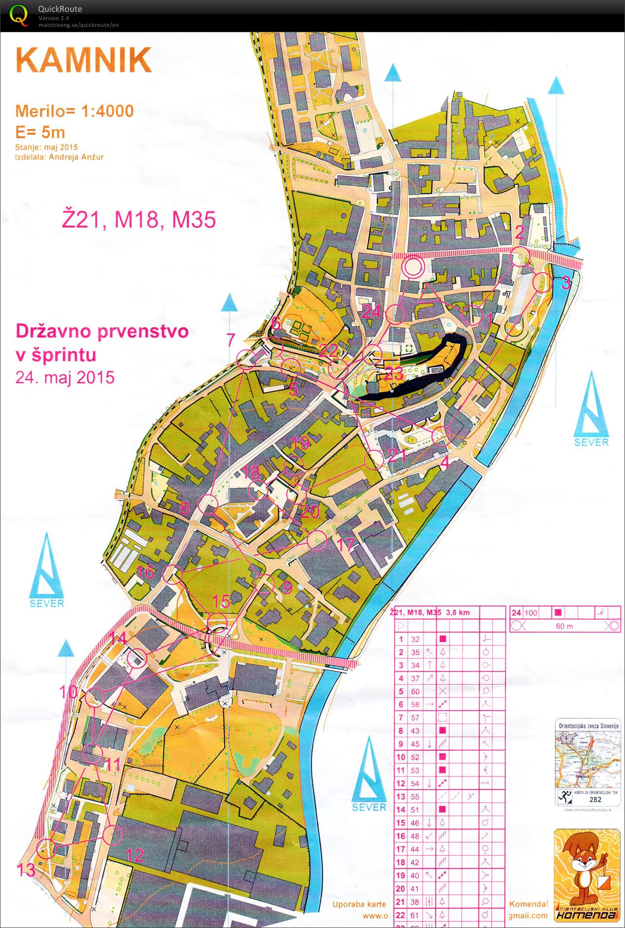 Slovenian National Championship Sprint 2015 (24-05-2015)