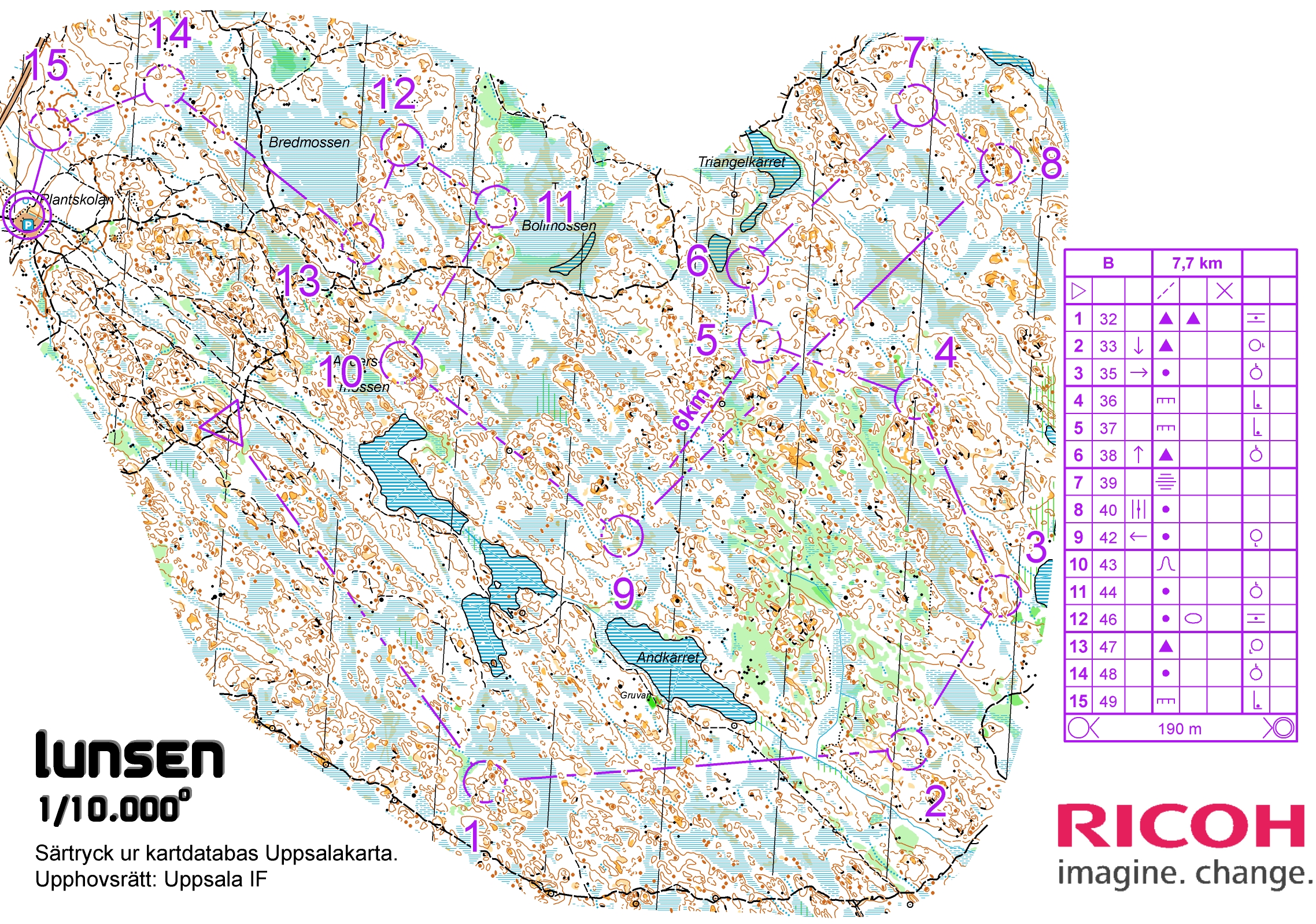 OL-träning, course B (22/10/2015)