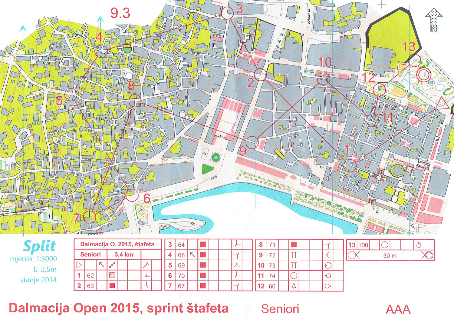 Dalmacija open - mixed sprint relay (2015-10-10)