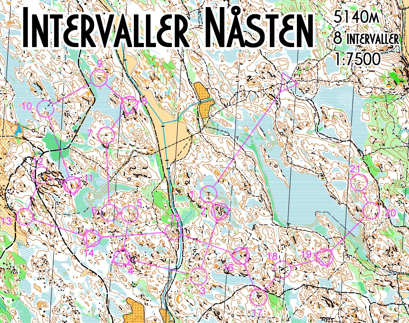 O-intervaller Nåsten (05-07-2016)