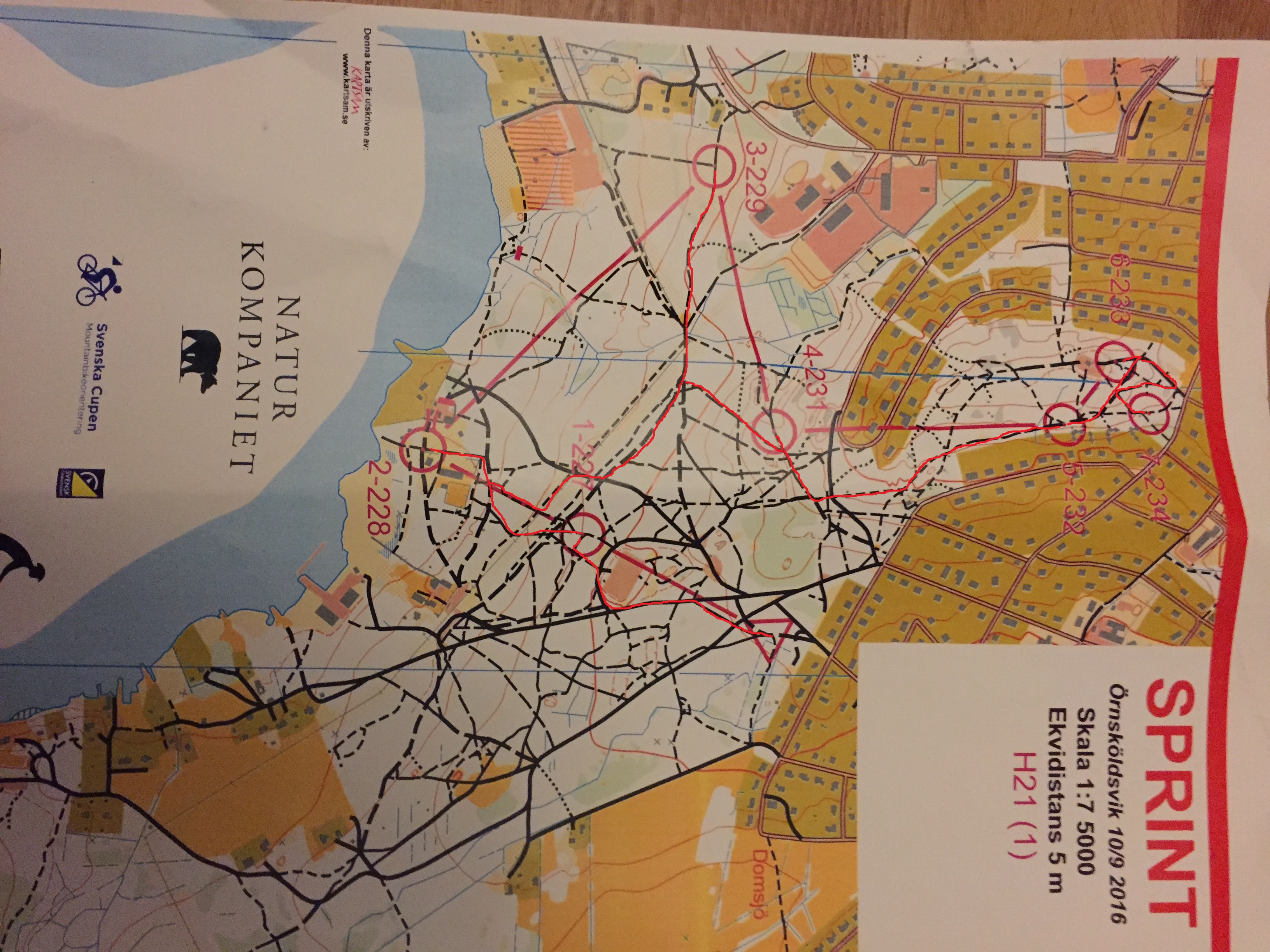 Svenska Cupen MTBO Sprint del 1 (13-09-2016)