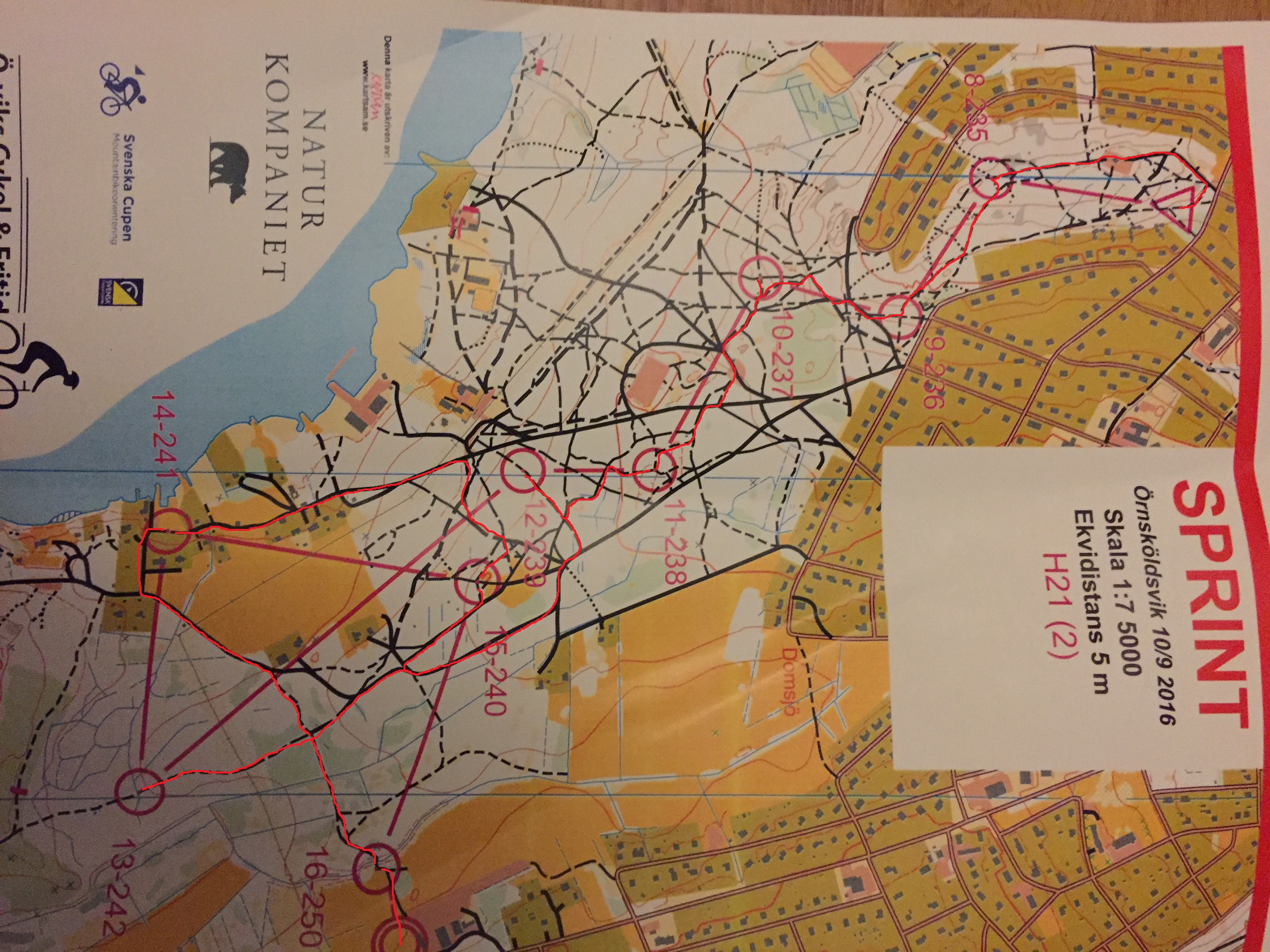 Svenska Cupen MTBO Sprint del 2 (13-09-2016)