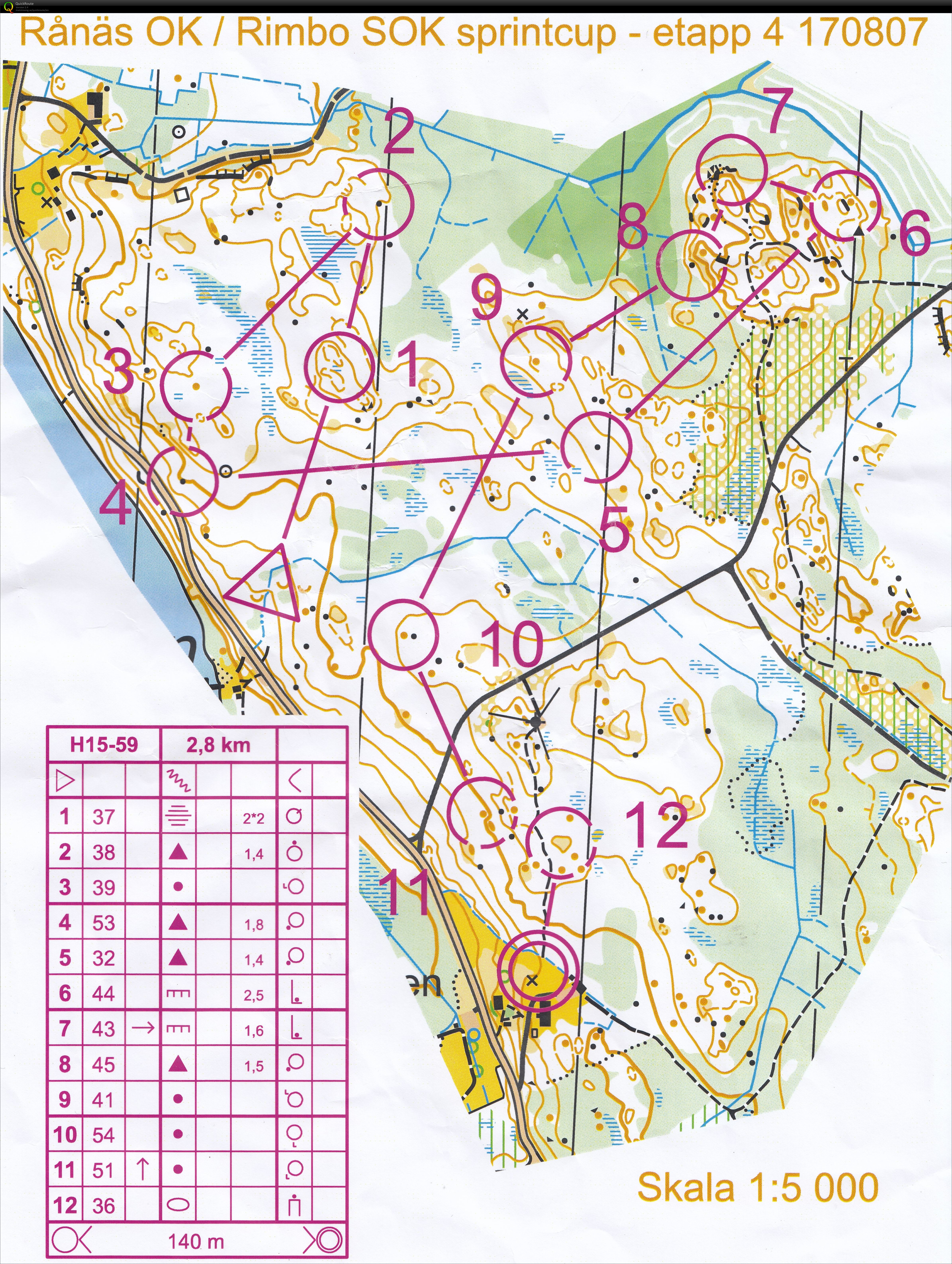 Rånäs, sprintcup i skog (07-08-2017)