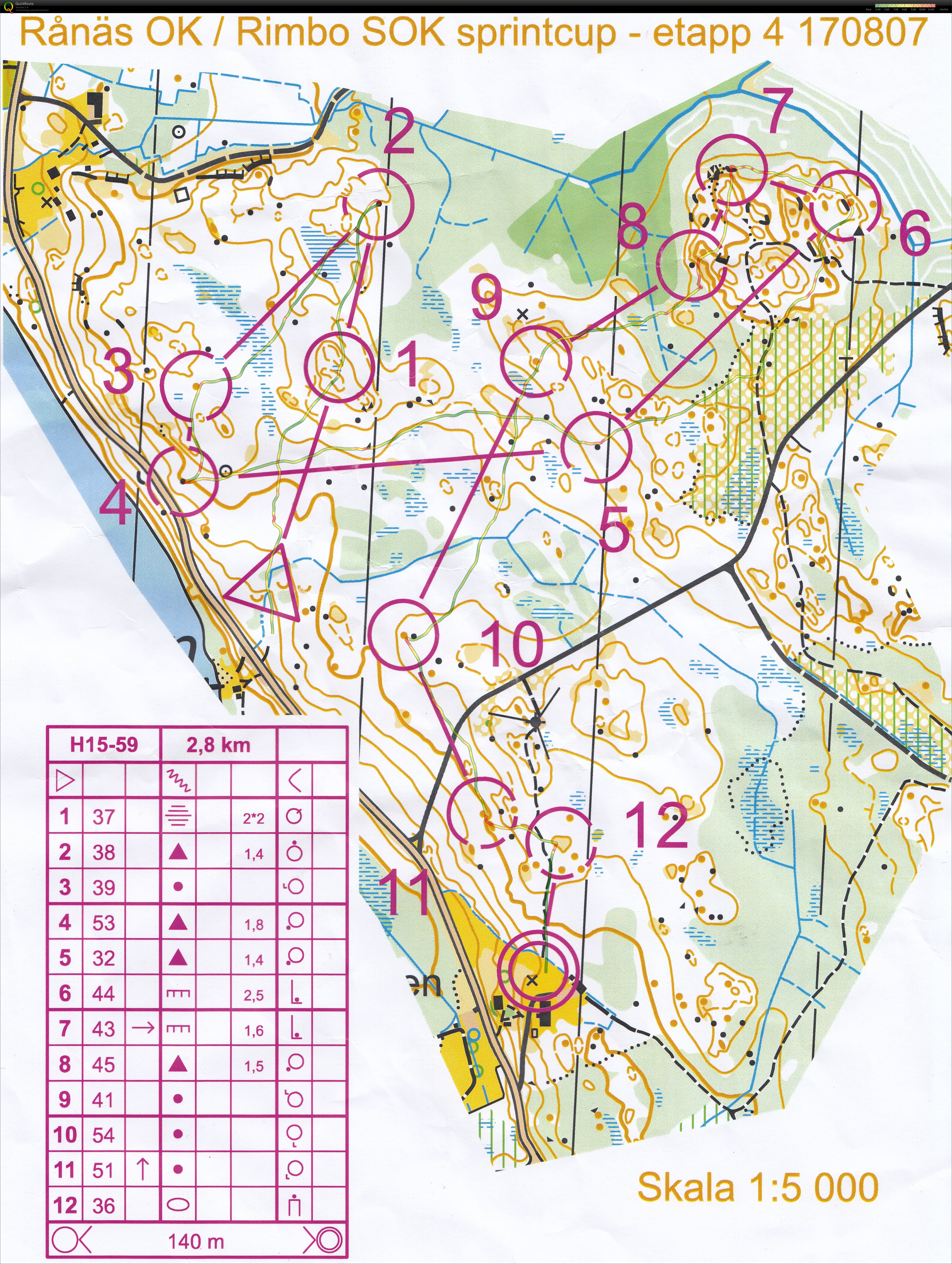 Rånäs, sprintcup i skog (07.08.2017)