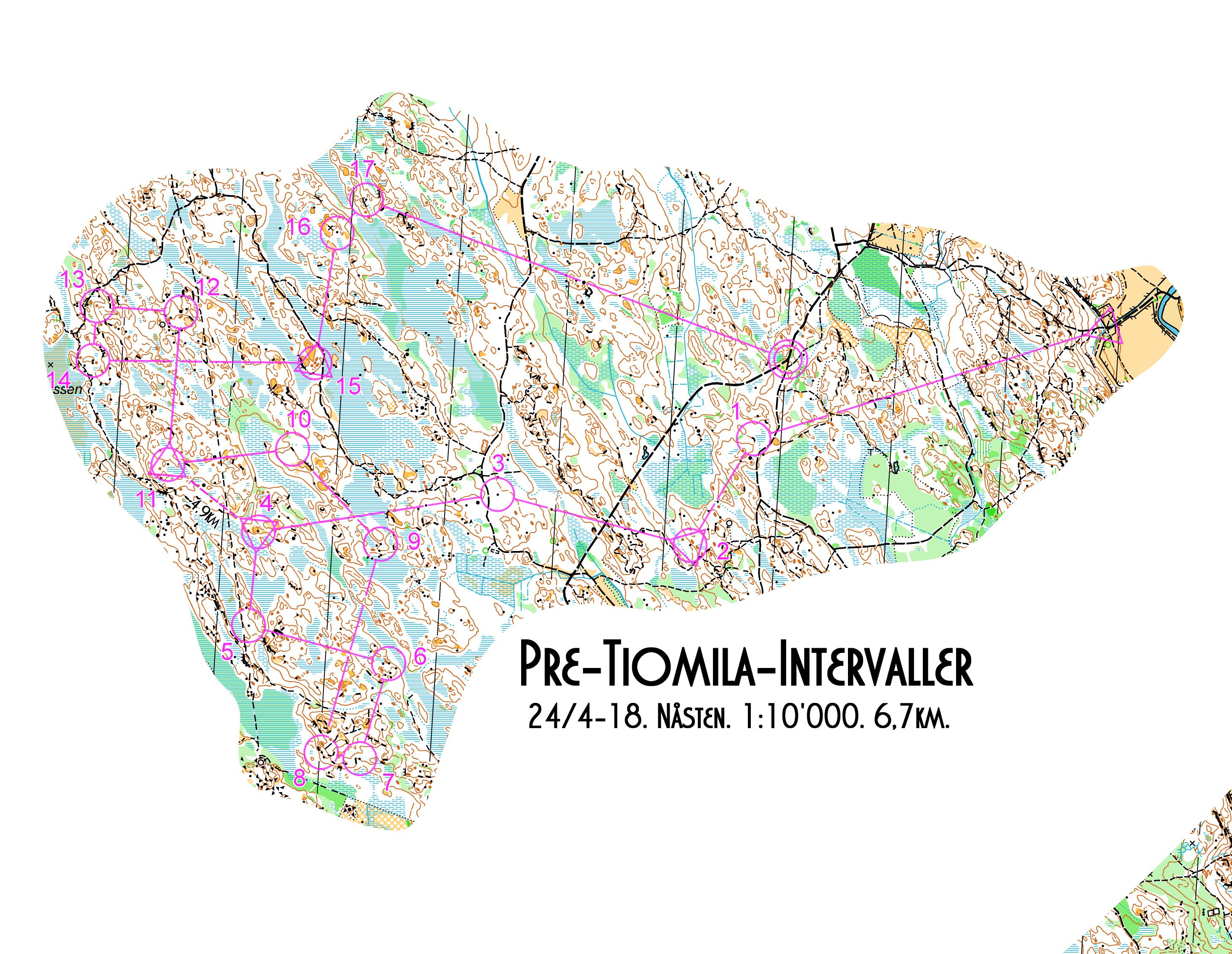 Pre-Tiomila-Intervaller (24-04-2018)