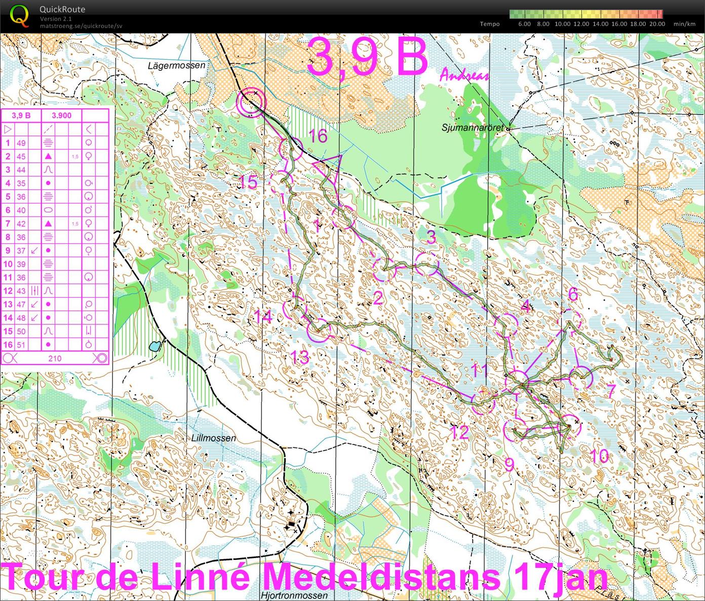 Tour de Linné Etapp 5 - Tjäderleksbergen (17-01-2009)