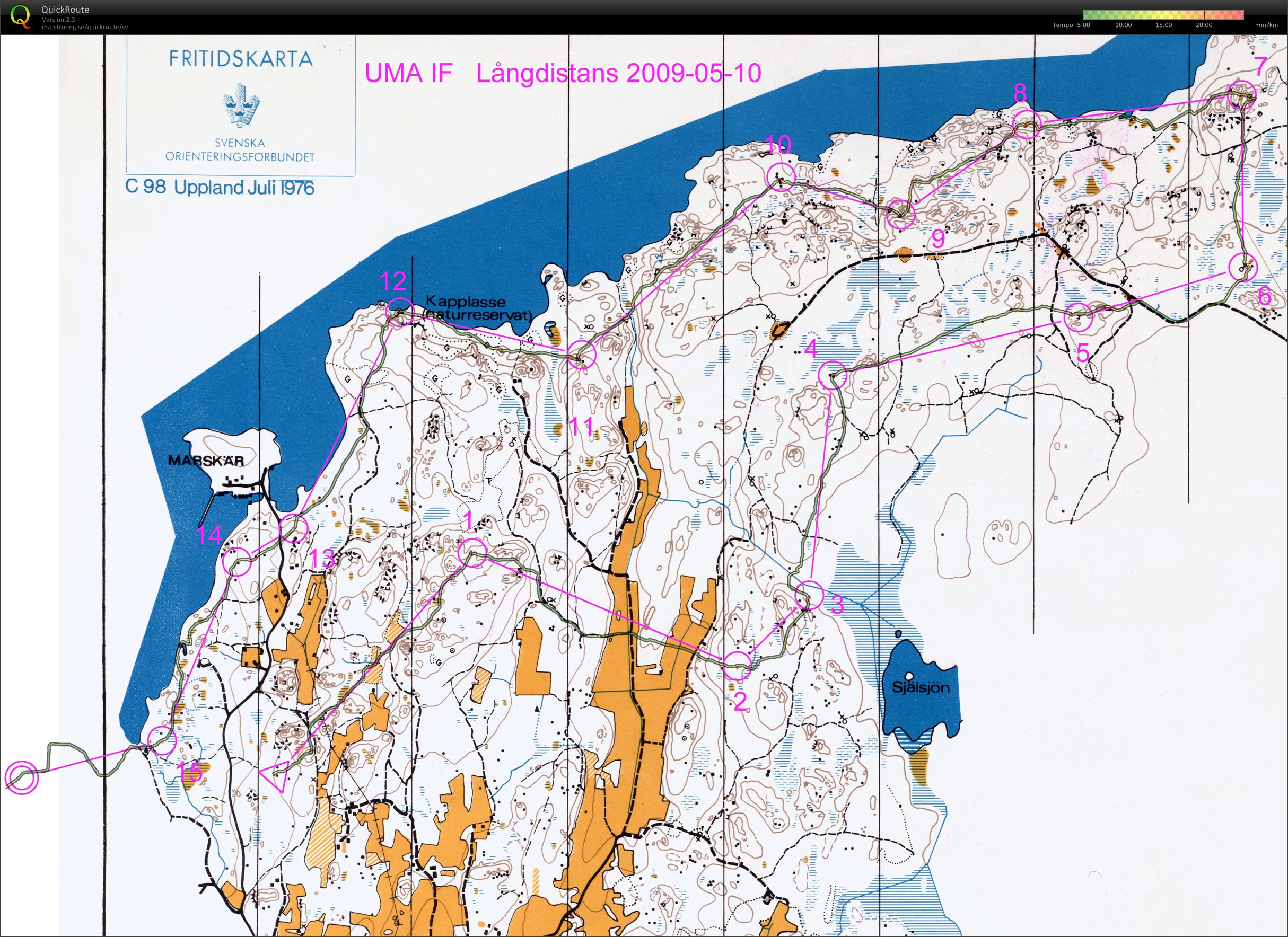 Jukolaträning - UMA IF (2009-05-10)