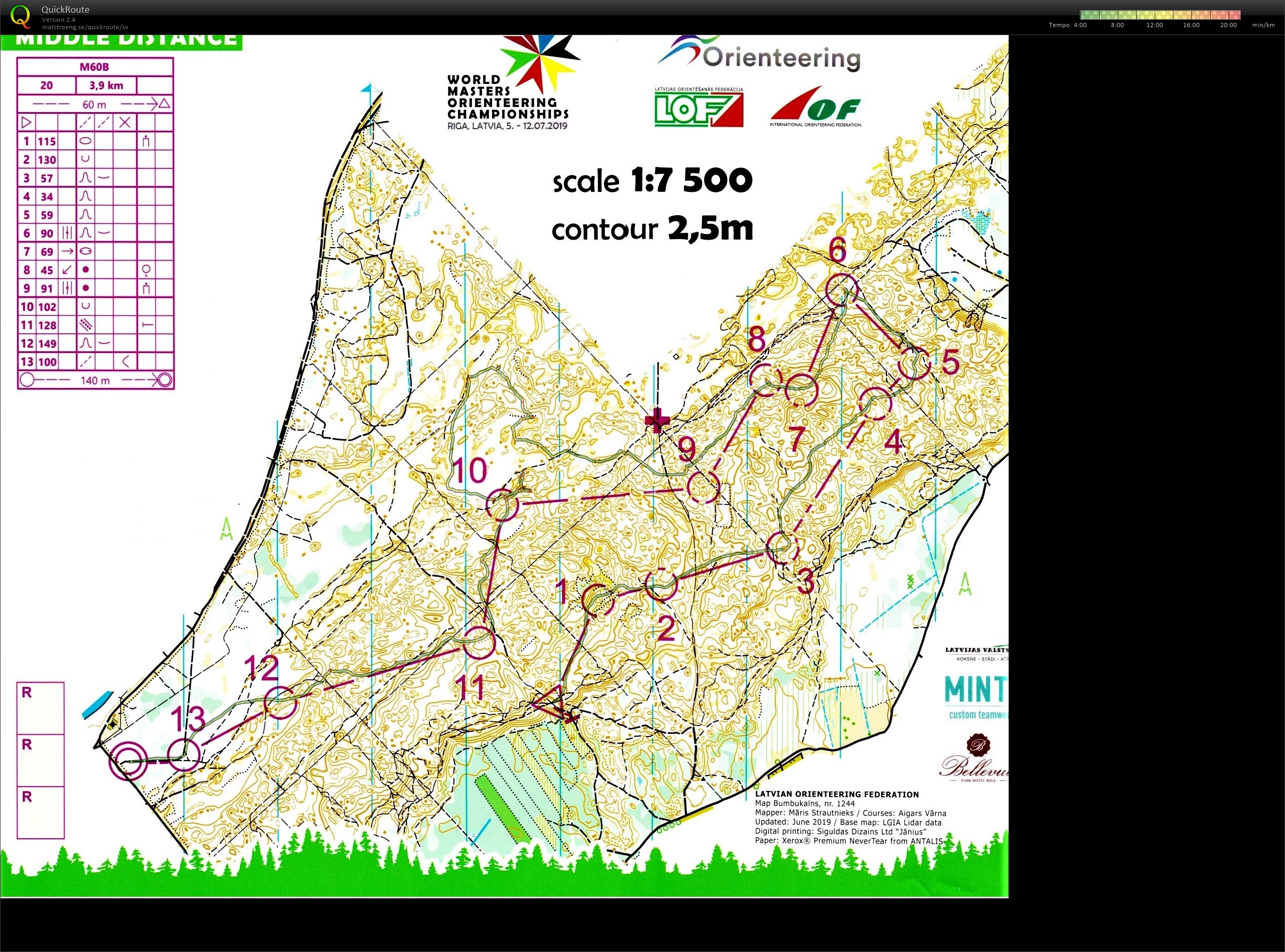 Riga WMOC Medel bana H60B (18/10/2022)