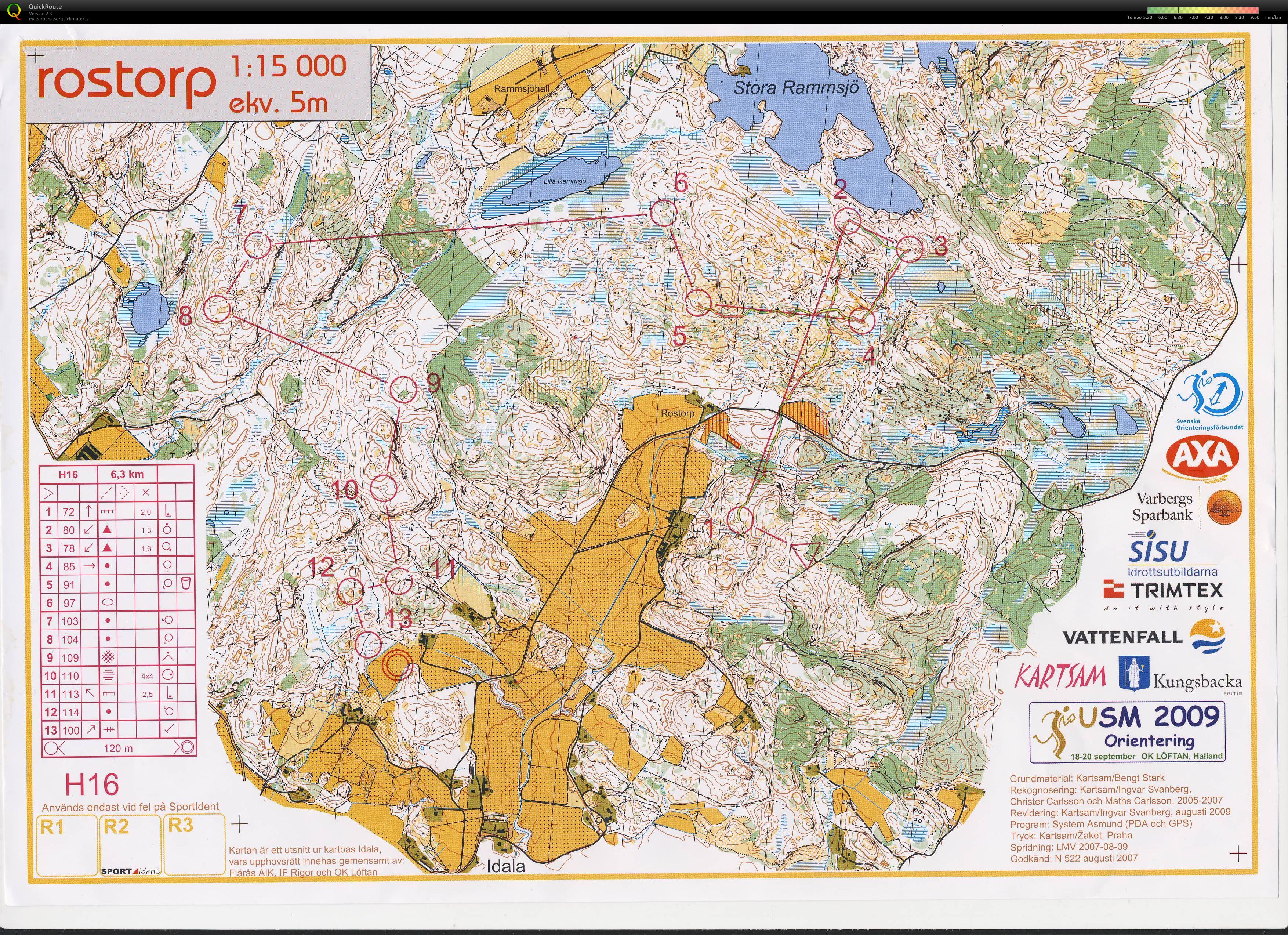 Omlöpning Usm lång 1a delen (22/09/2009)