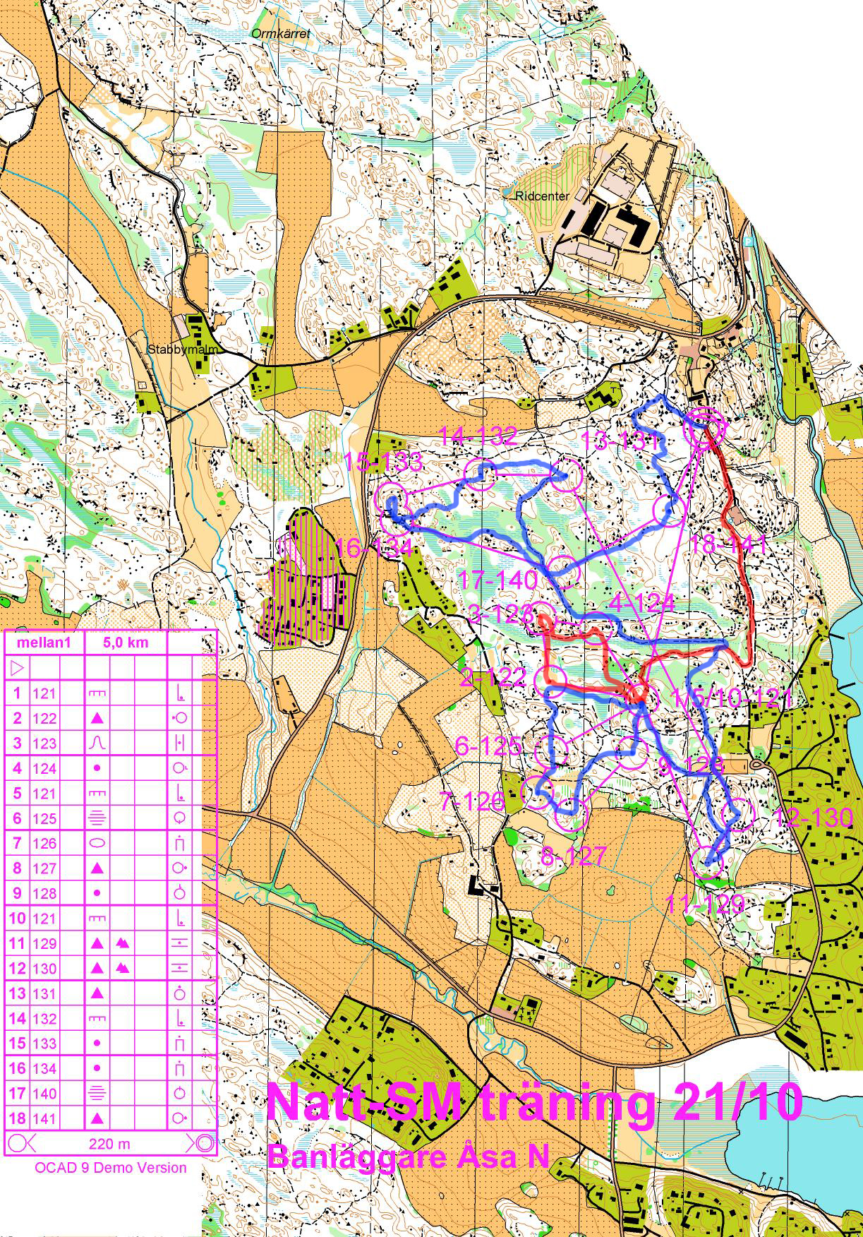 Natt-sm träning (2009-10-21)