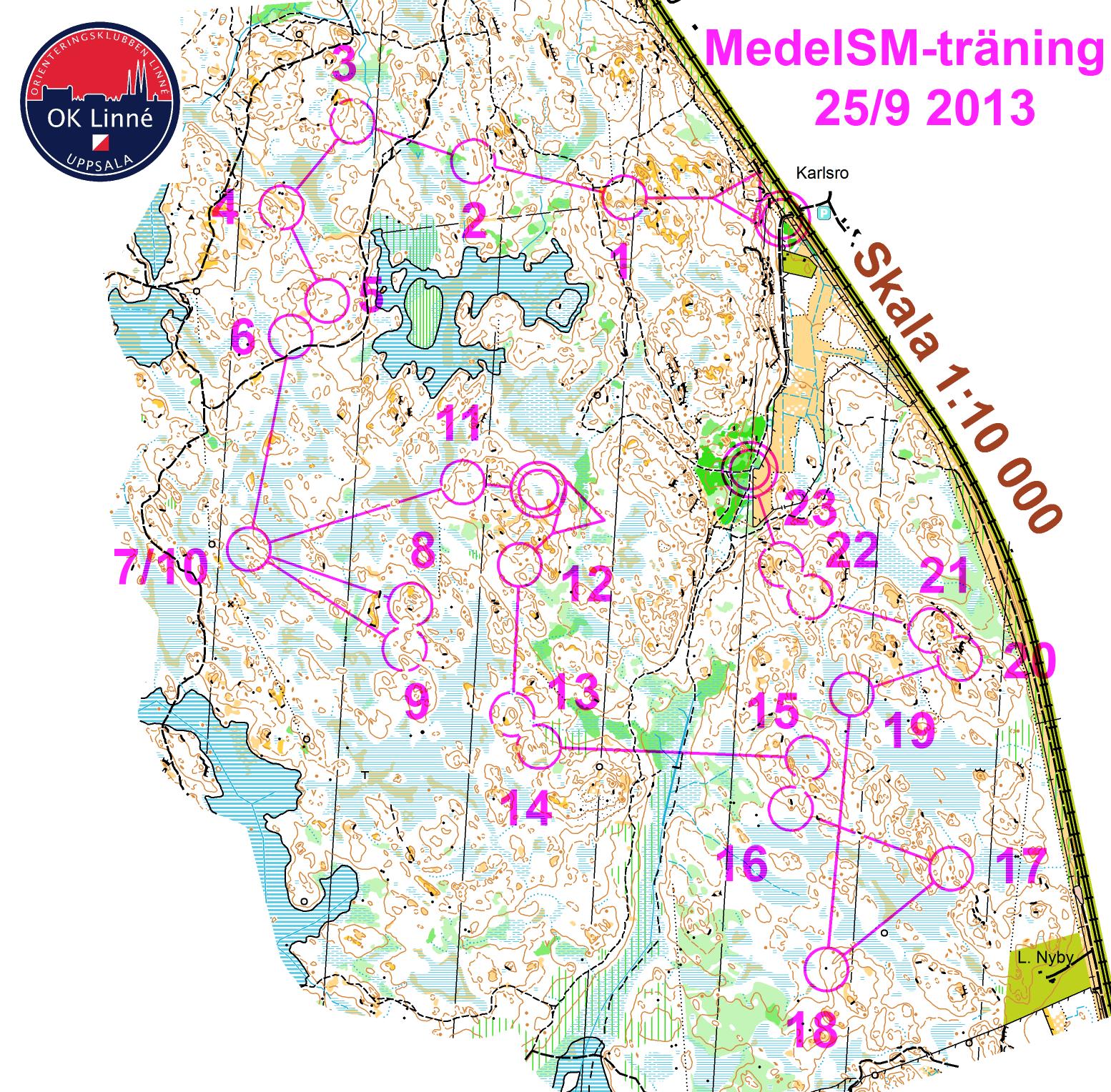 MedelSM-träning, Lång 3 (25/09/2013)
